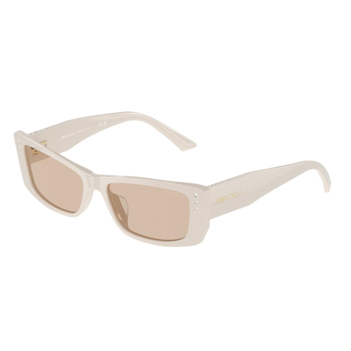 Jimmy Choo JC5002BU 500893 White Light Brown 55 mm Women`s Sunglasses