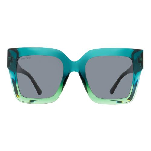 Jimmy Choo Square Sunglasses Edna Pefir Green-aqua 52mm