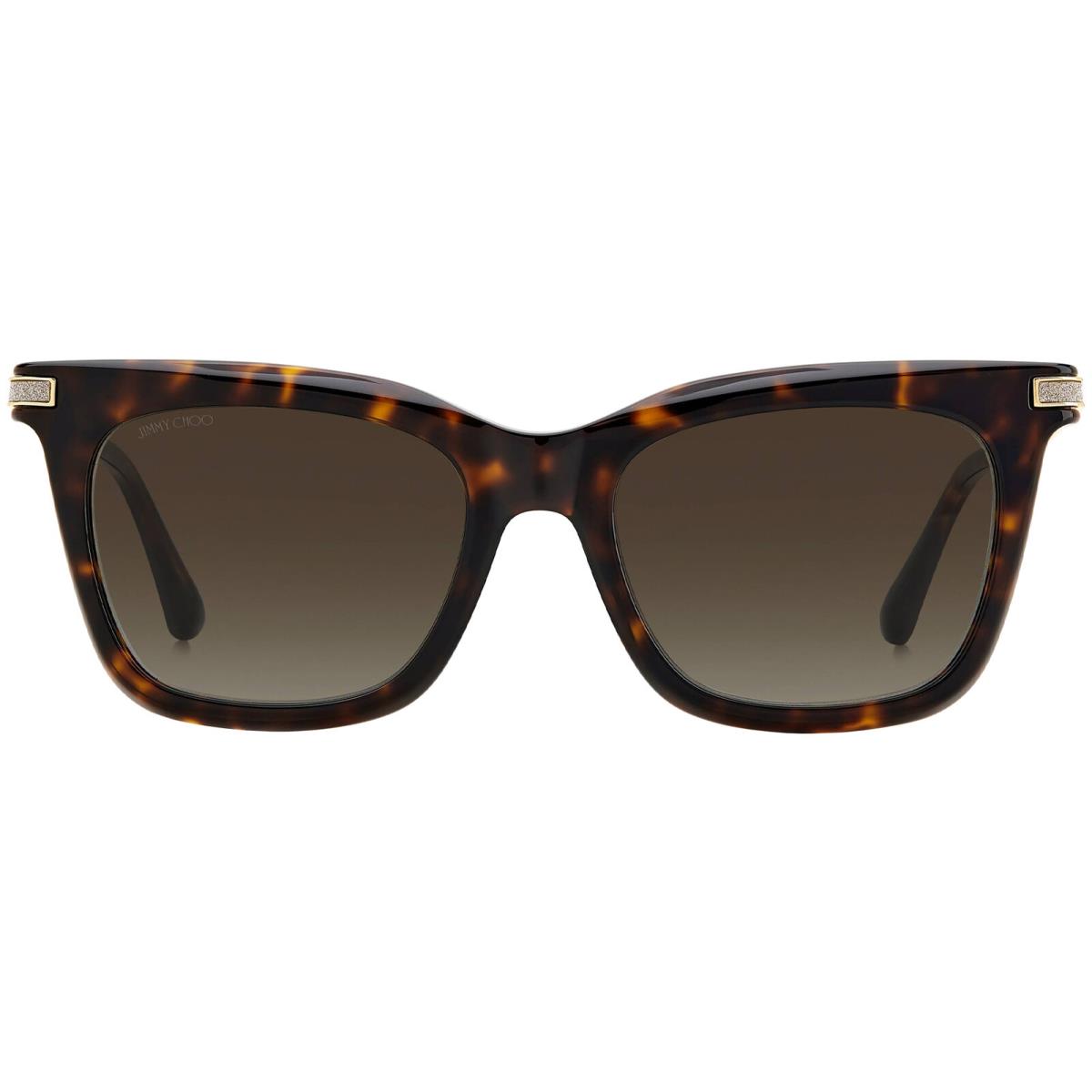 Jimmy Choo Olye Women`s Havana Square Sunglasses - 0086 HA - Italy