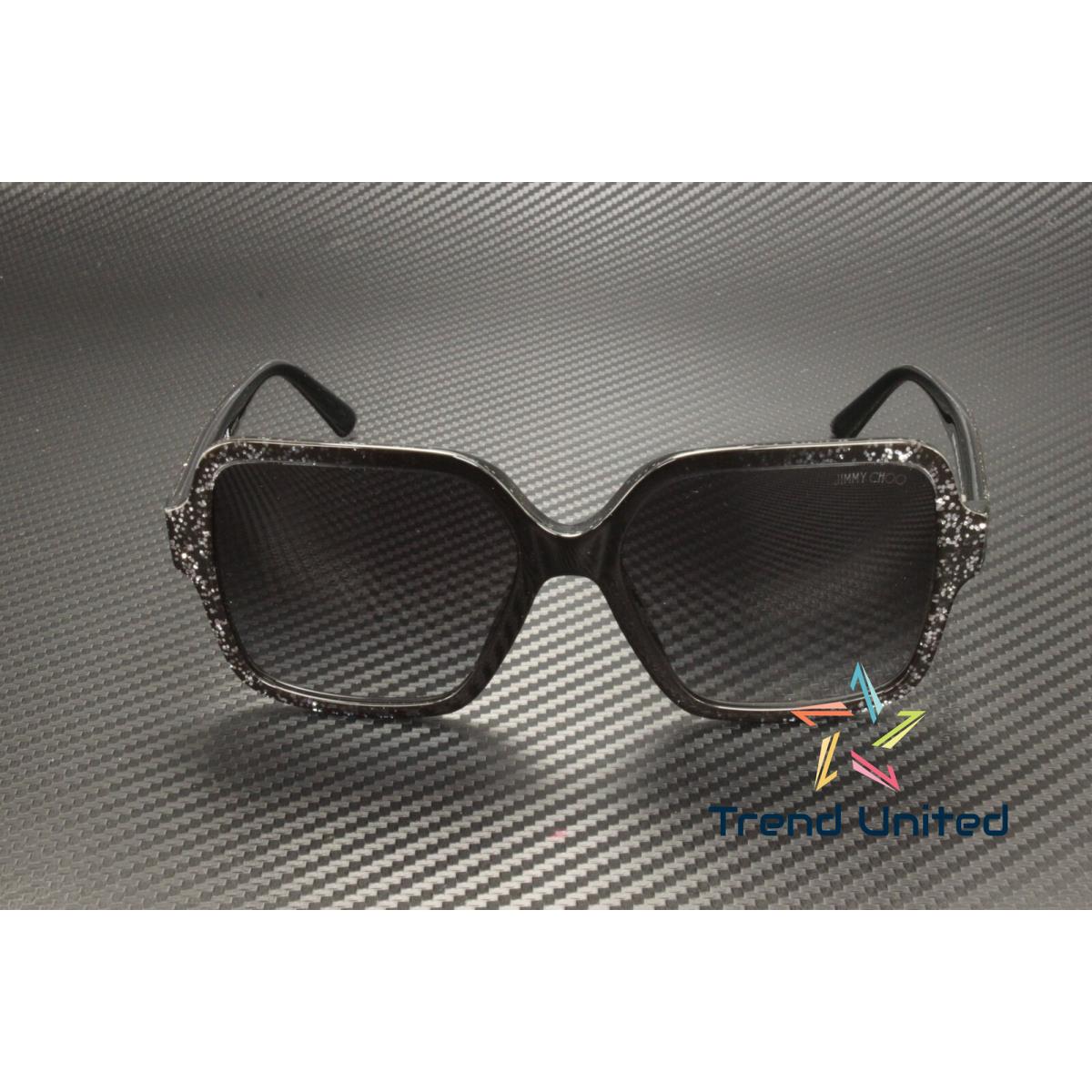 Jimmy Choo JC5005 50418G Black Glitter Gradient Grey 55 mm Women`s Sunglasses