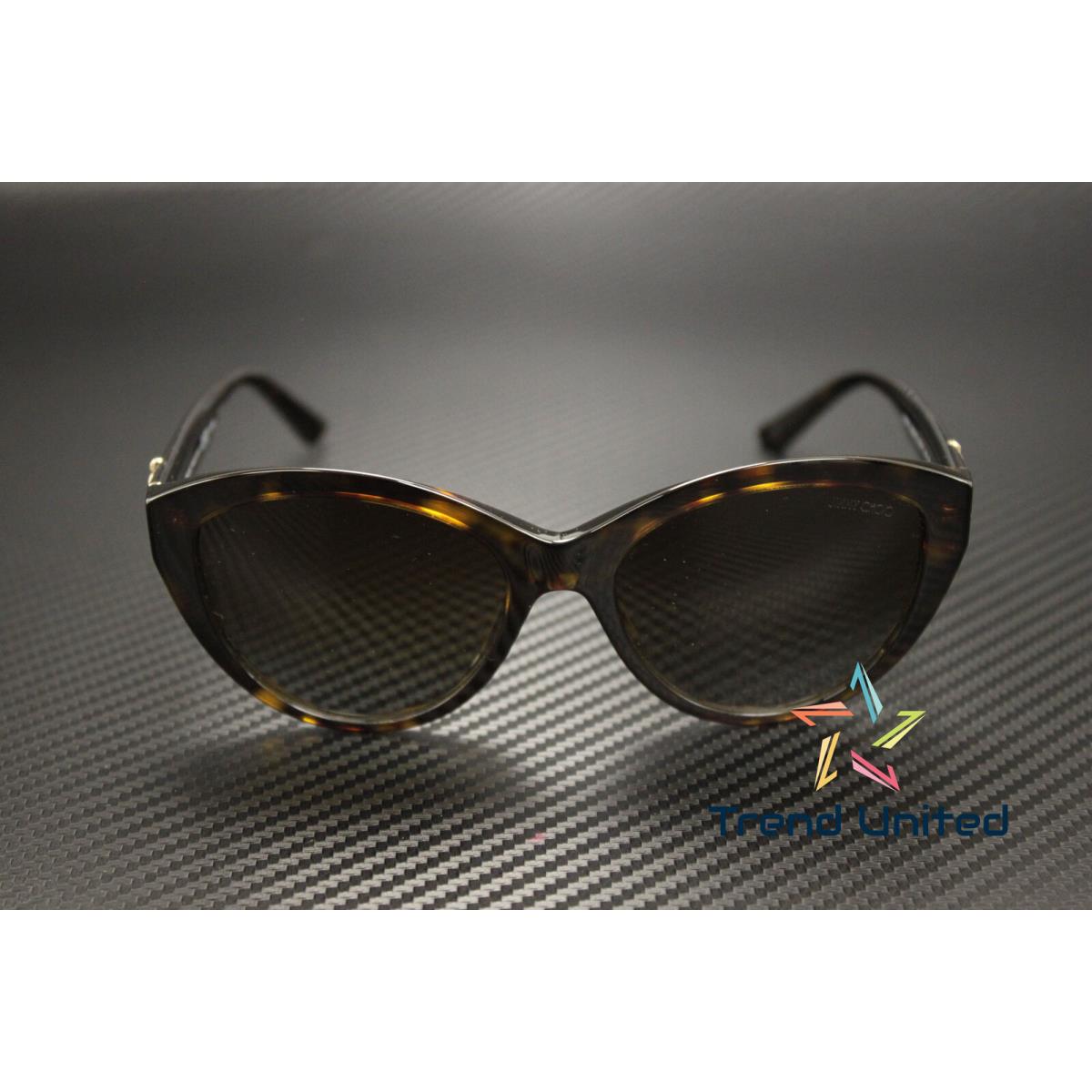 Jimmy Choo JC5007 5002T5 Havana Gradient Brown Polarized 55mm Women`s Sunglasses