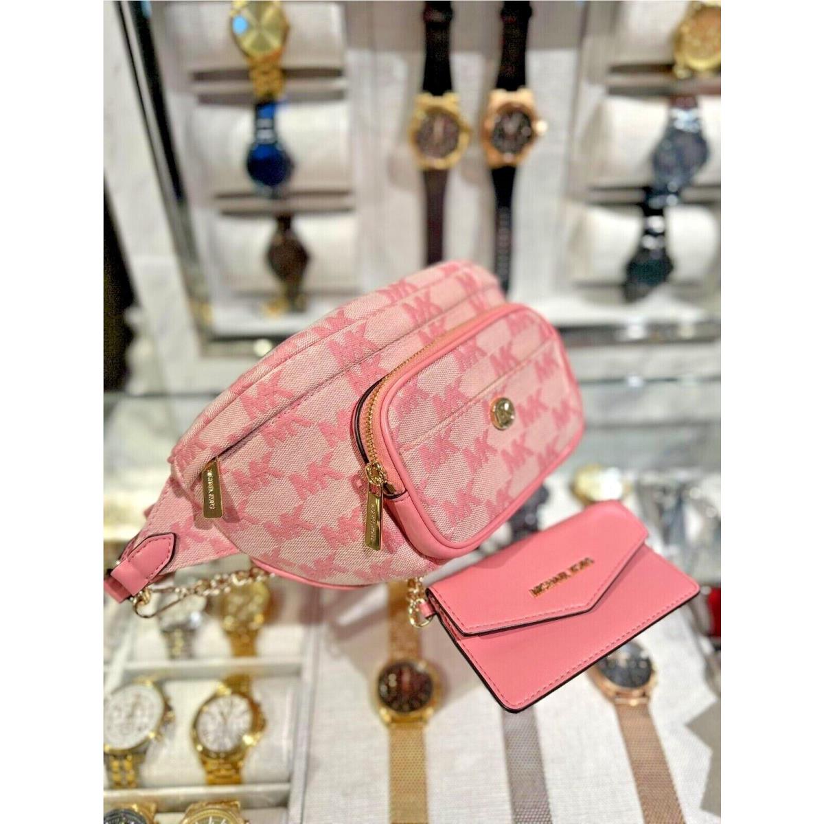 Michael Kors Maisie Large MK Logo 2 in 1 Waist Pack Belt Bag Purse Fanny Pack CARNATION Michael Kors bag Michael Maisie CARNATION Fash Direct