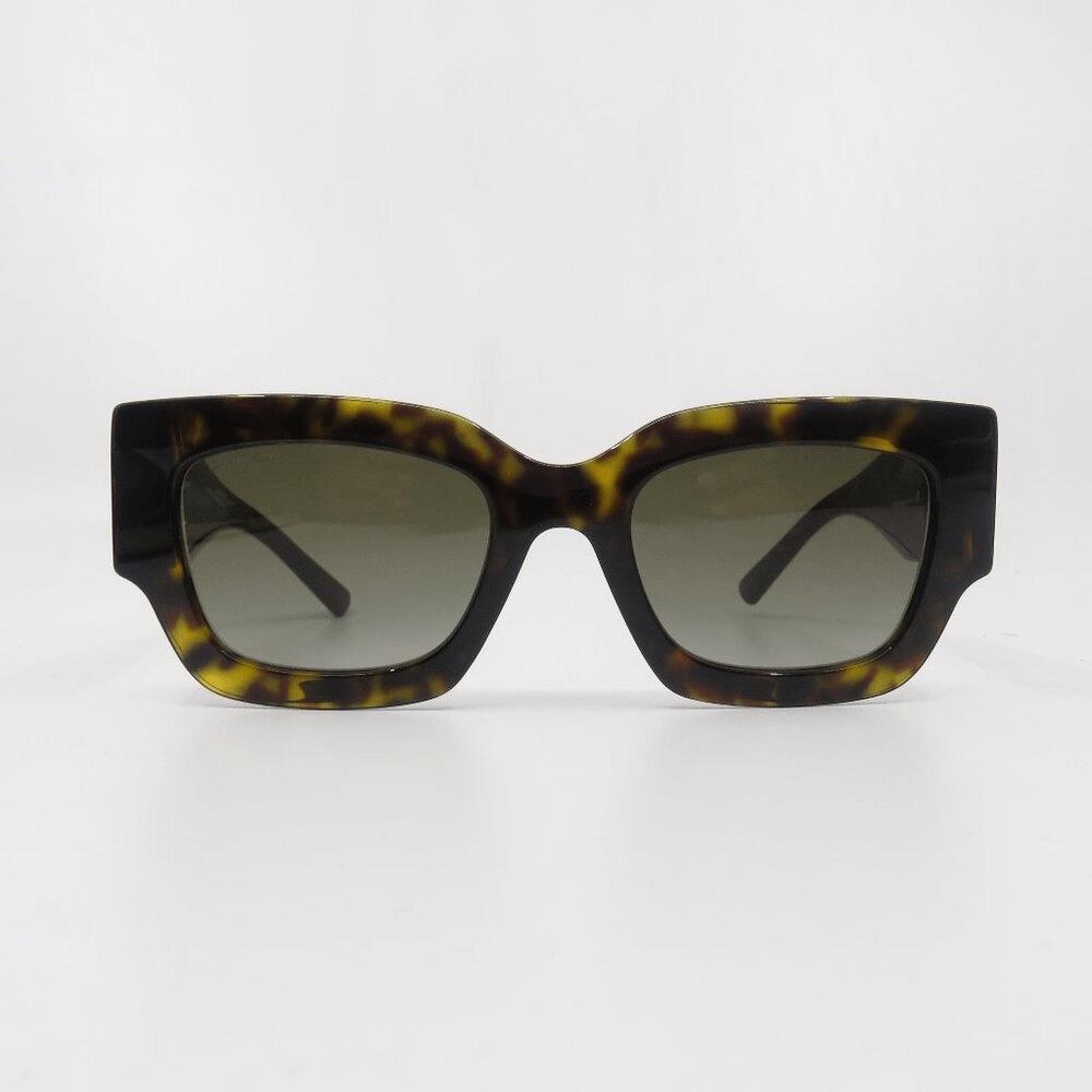 Jimmy Choo Nena/s 086 Glossy Brown Tortoise/grey Gradient Sunglasses