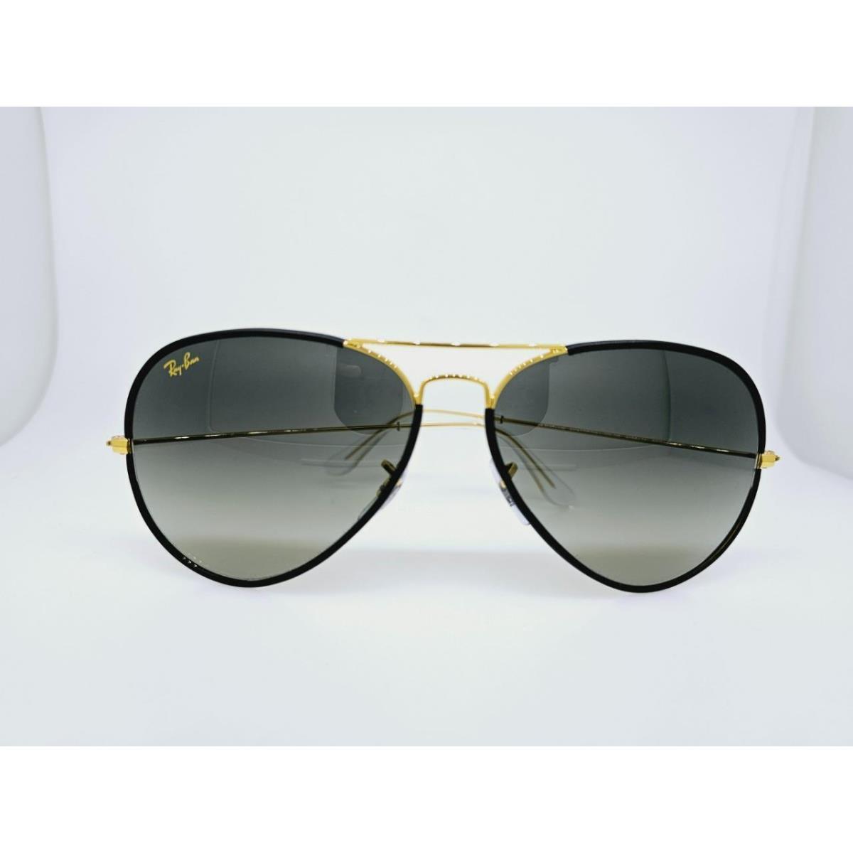 Rayban Sunglasses 3025JM 919671 58MM Aviator Full Color Black ON Legend Gold Gre