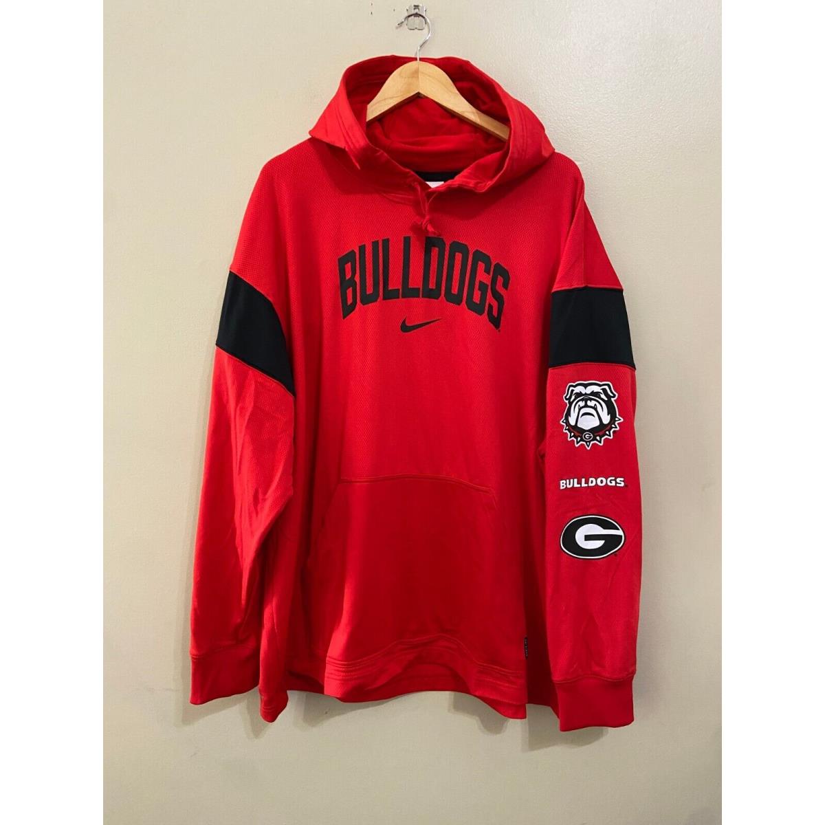 Nike Uga Dawgs Georgia Bulldogs Football Team Issue PE Thermal Hoodie Shirt 2XL