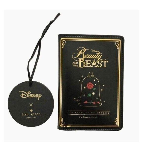 Disney`s Beauty and The Beast x Kate Spade Passport Holder Black Multi KE657