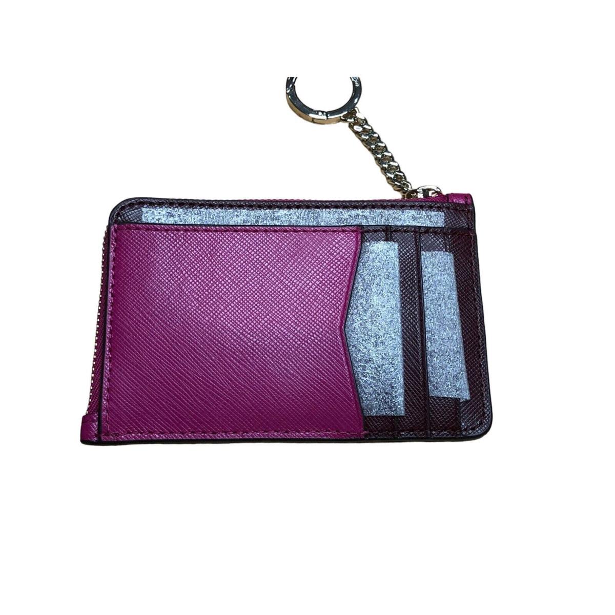 Kate Spade New York Staci Colorblock Pink Multi Medium L-zip Card Holder Wallet