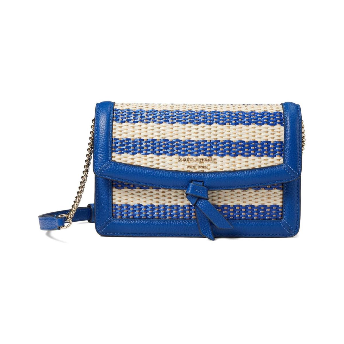 Kate Spade New York Classic Blue Multi Knott Striped Woven Women Cross Body