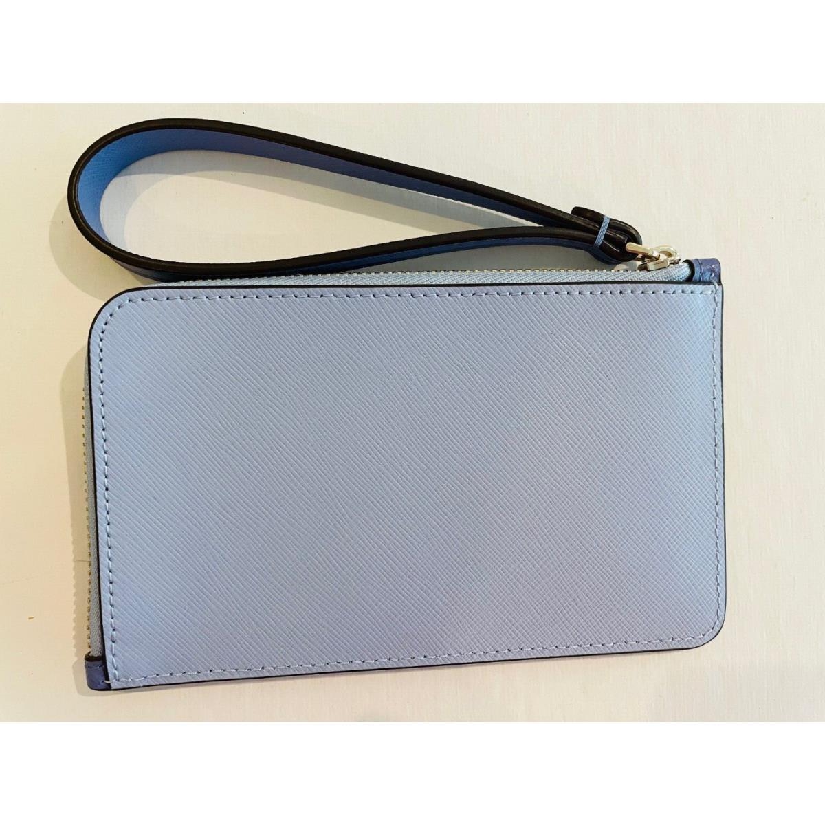 Kate Spade Lucy L-zip Wristlet/wallet Bicolor Blue Leather New