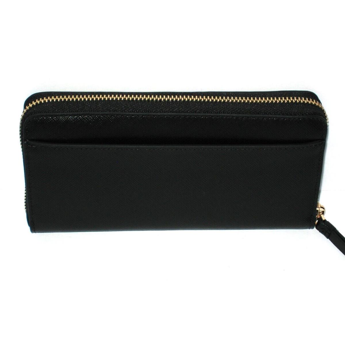 Kate Spade Cameron Saffiano Leather Large Zip Wallet Black WLRU5448 New