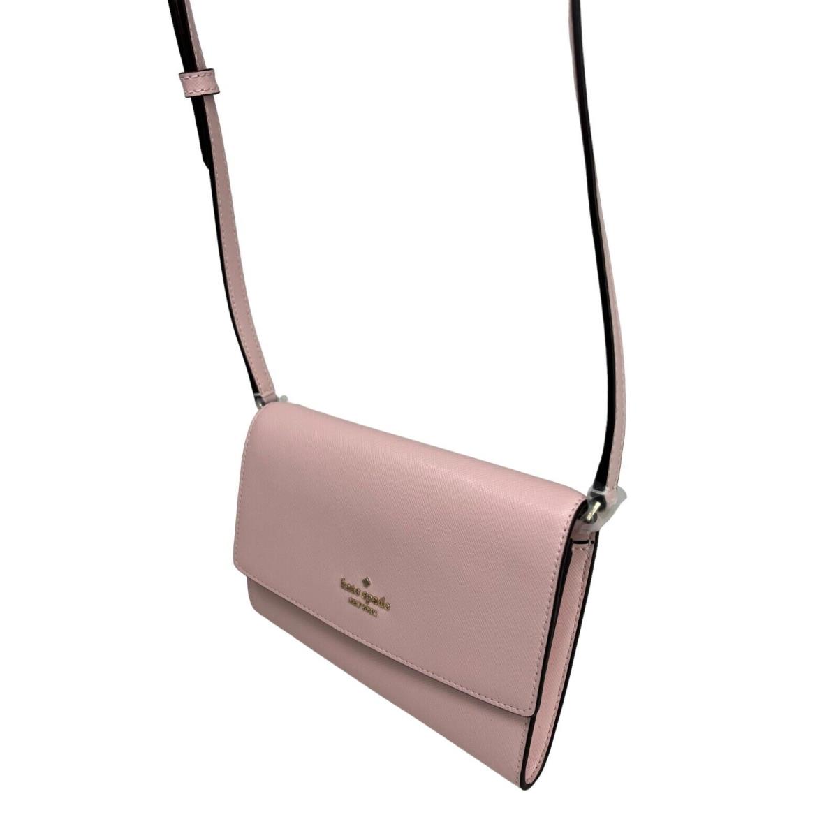 Kate Spade Perry Saffiano Leather Chalk Pink Crossbody Bag K8709