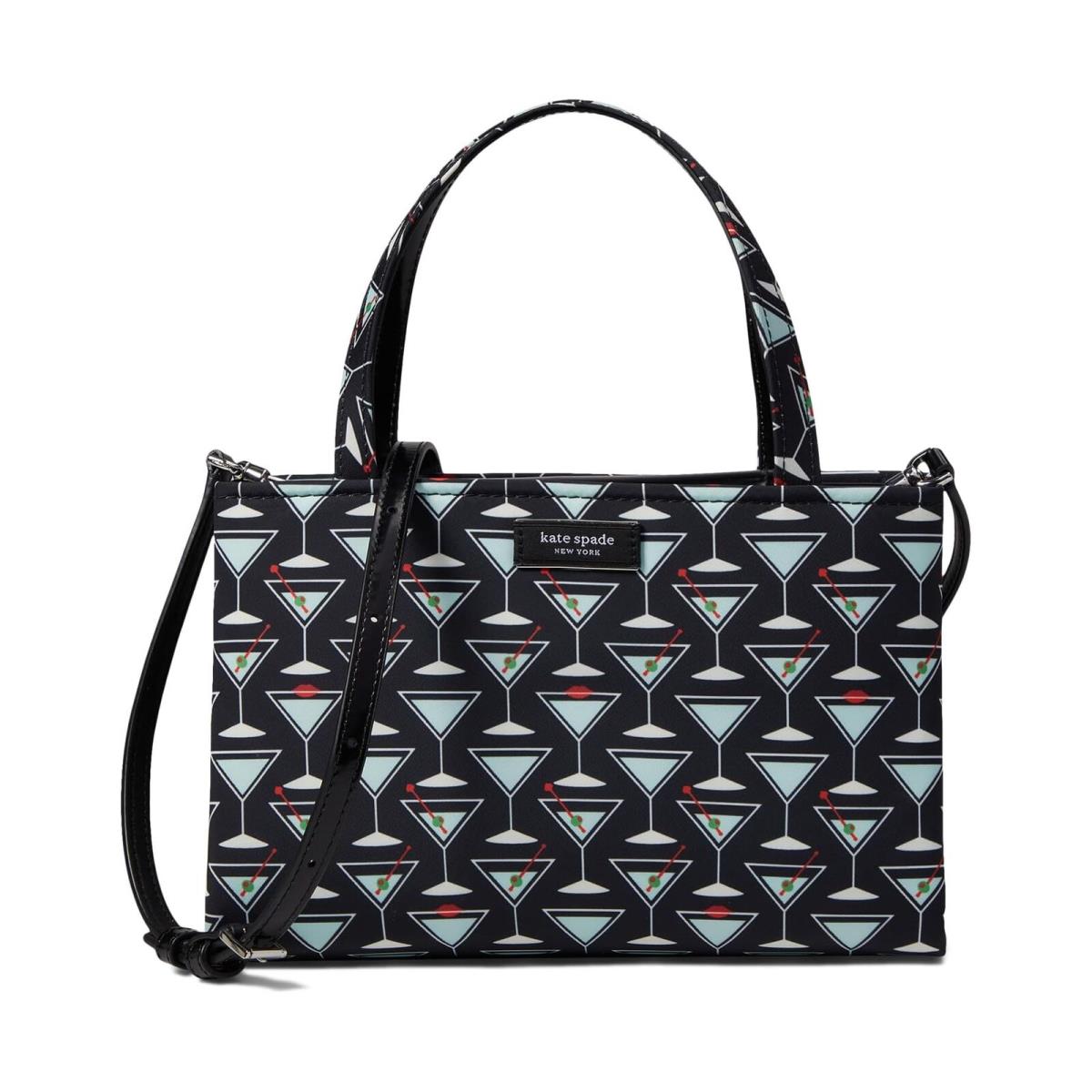 Kate Spade New York Black Multi Sam Icon Martini Women Totes