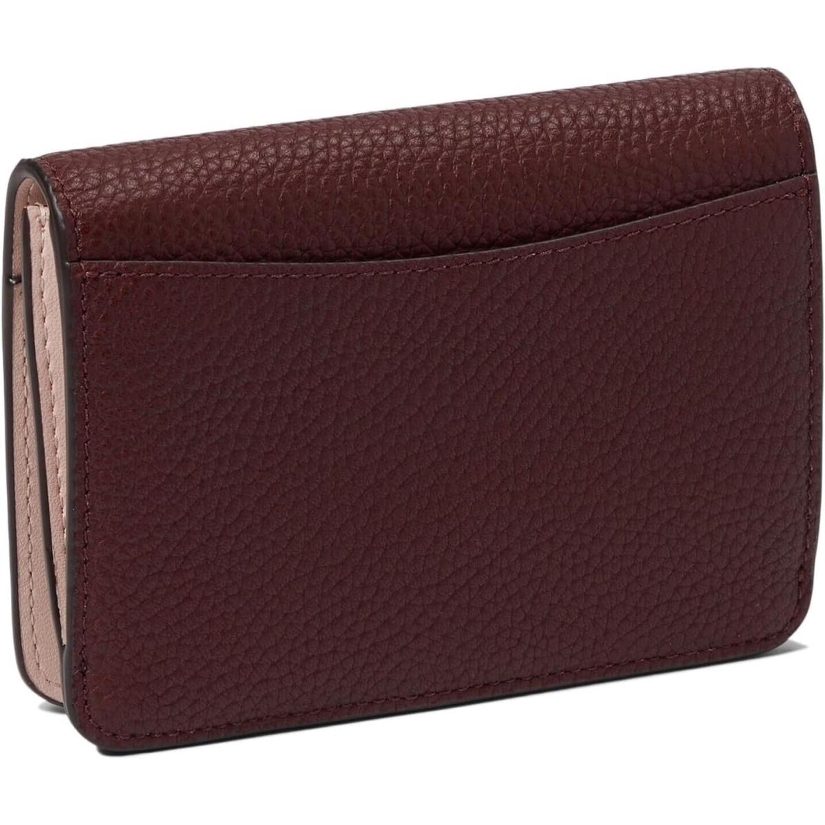 Kate Spade New York Ava Pebbled Leather Bifold Card Case Cordovan One Size