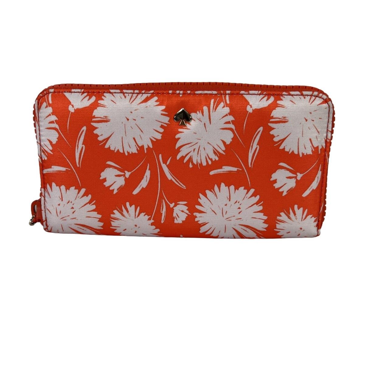 New Kate Spade Orange Jae Wild Blossom Large Continental Wallet