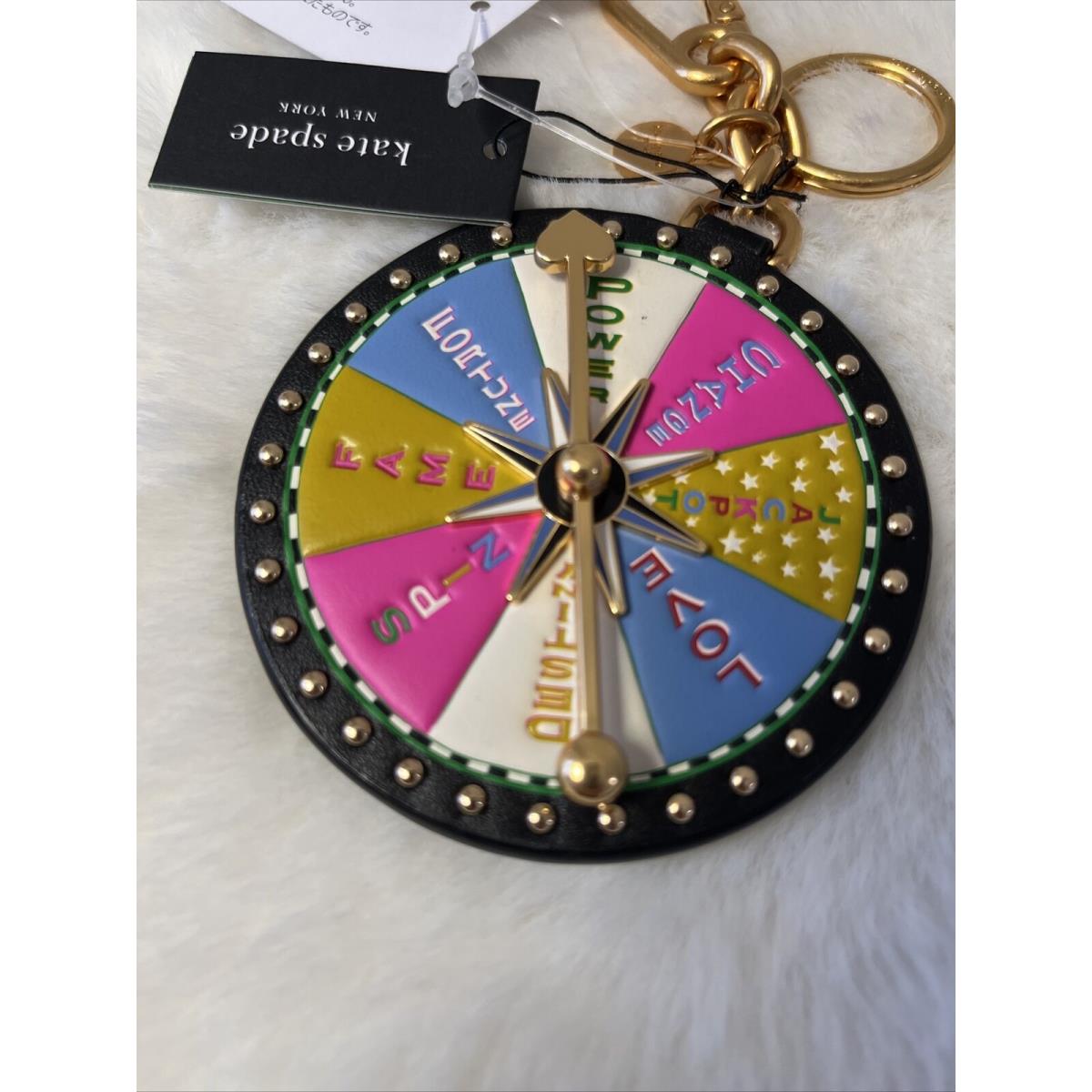 Kate Spade Fortune Favors Embellished Key Fob Keychain Bag Charm Multi