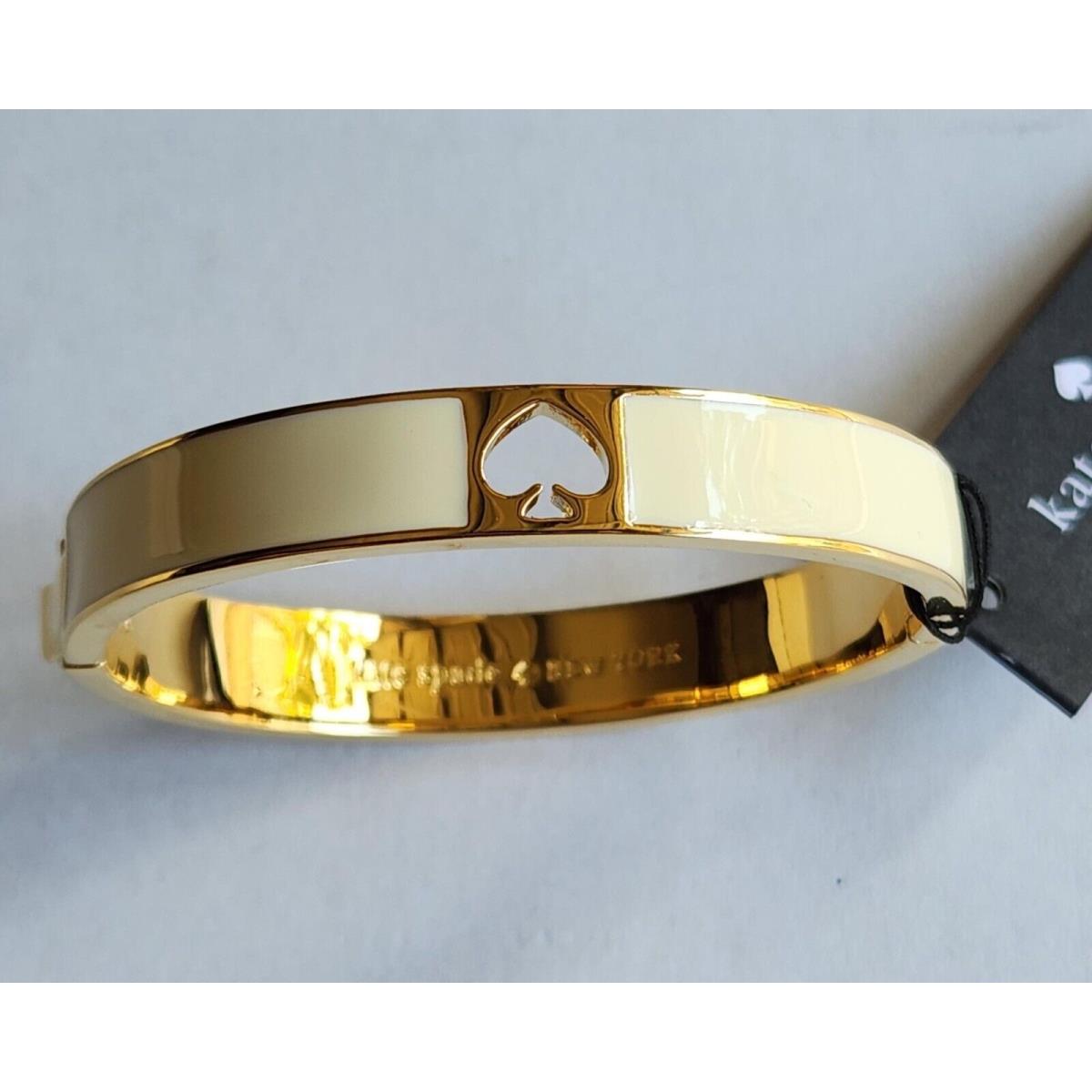 Bracelet - Kate Spade Signature Hinged Bangle - Plated Brass Enamel