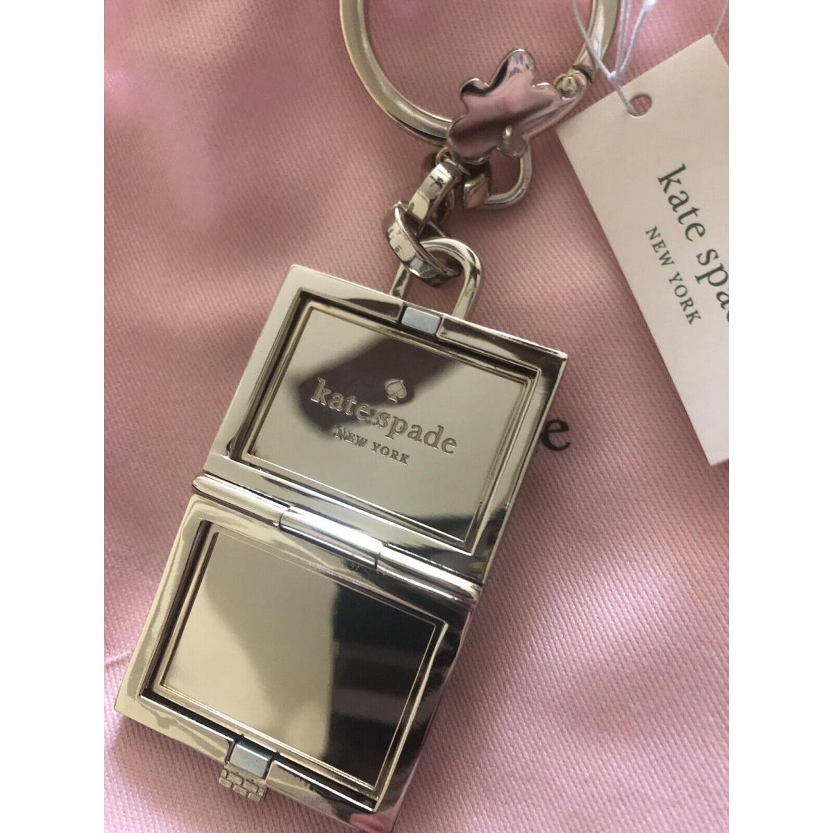 Kate Spade Gingerbread House Key Chain Bag Charm Mirror Christmas Novelty Brown