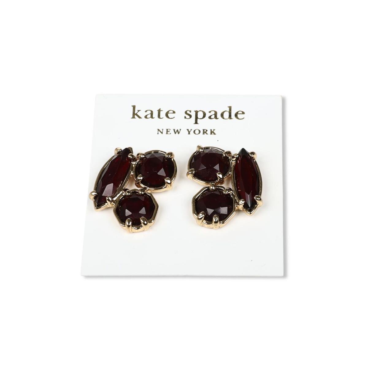 Kate Spade New York 301333 Desert Stone Cluster Rubby Stud Earrings