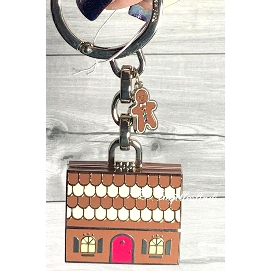 Kate Spade Gingerbread House Keychain Bag Charm Metal K9270