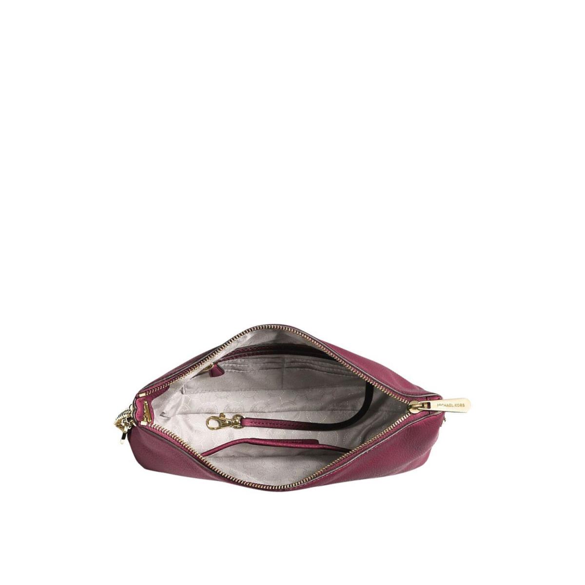 Michael Kors Jet Set Chain Medium Leather Top-zip Messenger Bag Merlot