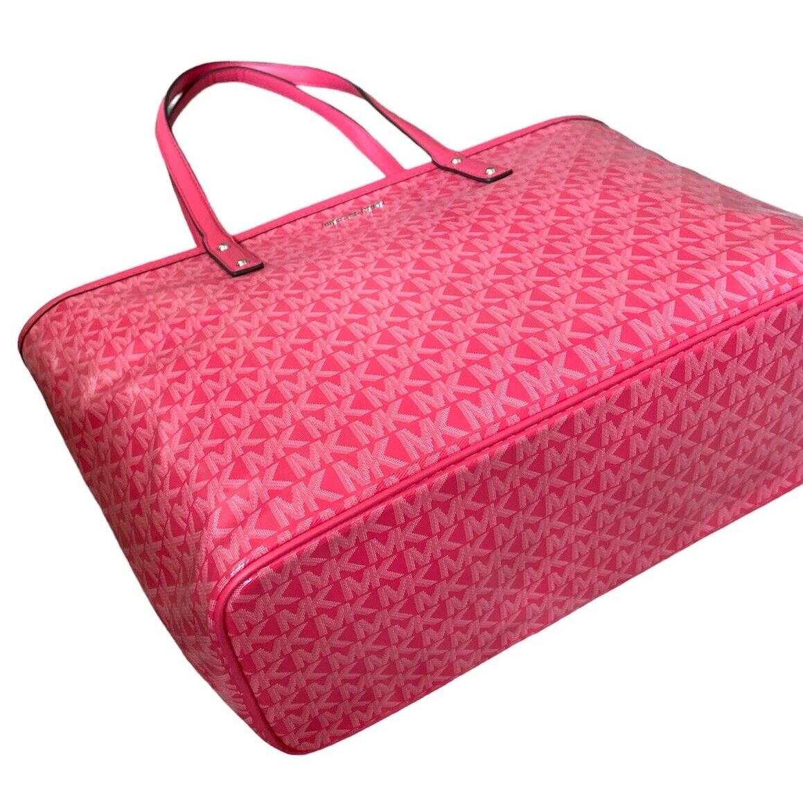 Michael Kors Signature Carter Large Top Zip Tote Bag Pink
