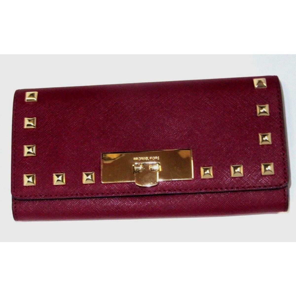 Michael Kors Cherry Saffiano Leather Callie Carryall Wallet