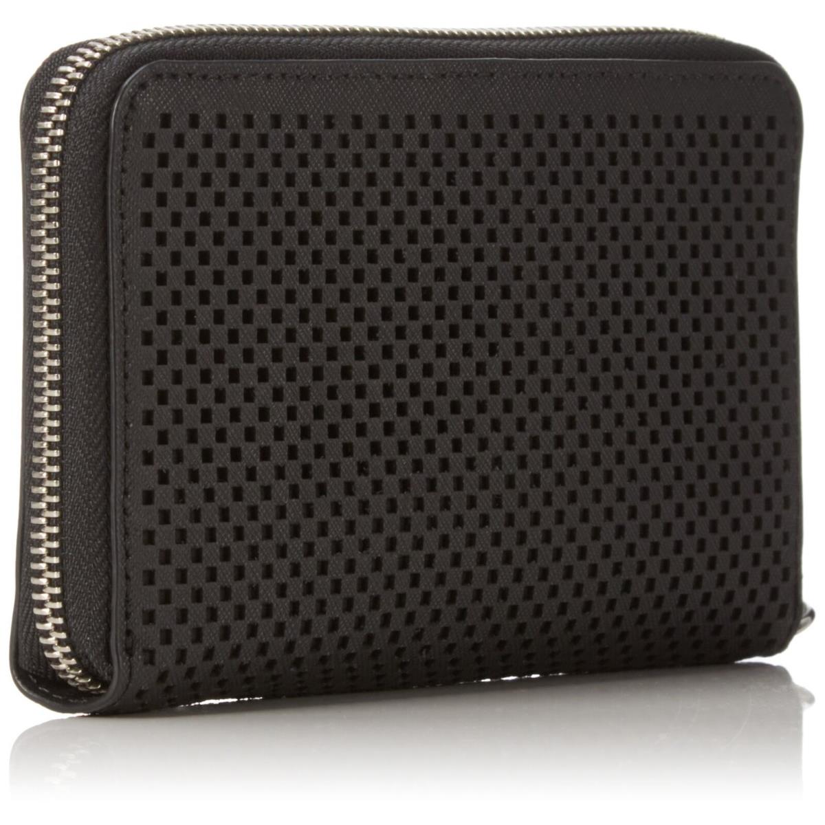 Michael Kors Jet Set Travel Large Perforated Saffiano Leather Wallet Black