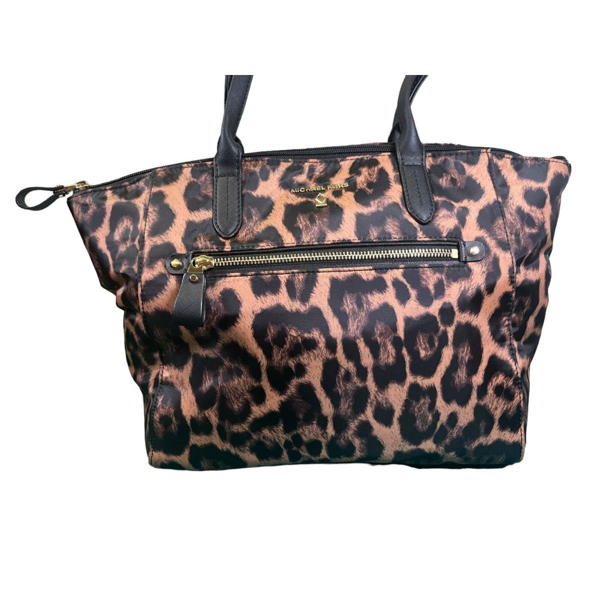 Michael Kors Kelsey Nylon Animalleopard Print Tote Bag