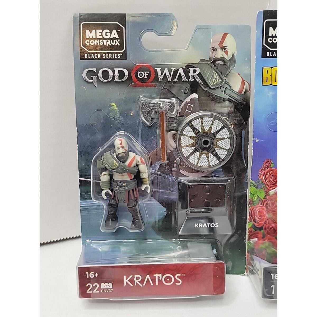 Mega Construx Black Series God of War Kratos Figure 22 Pieces + Claptrap 11 Pcs