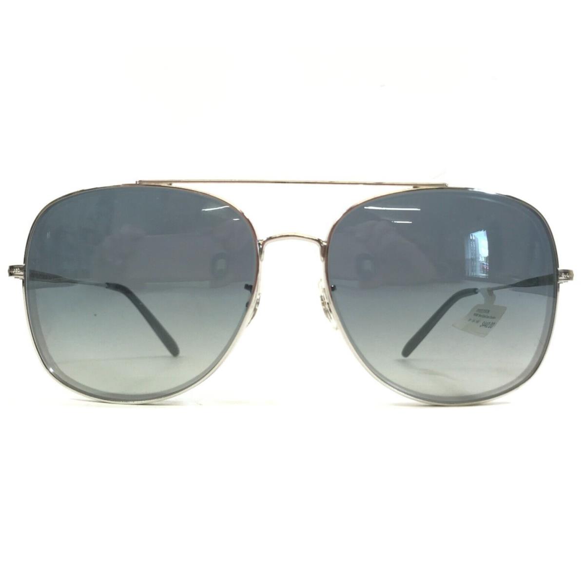 Oliver Peoples Sunglasses OV1272S 50366I Taron Silver Aviators Dark Gray Lenses