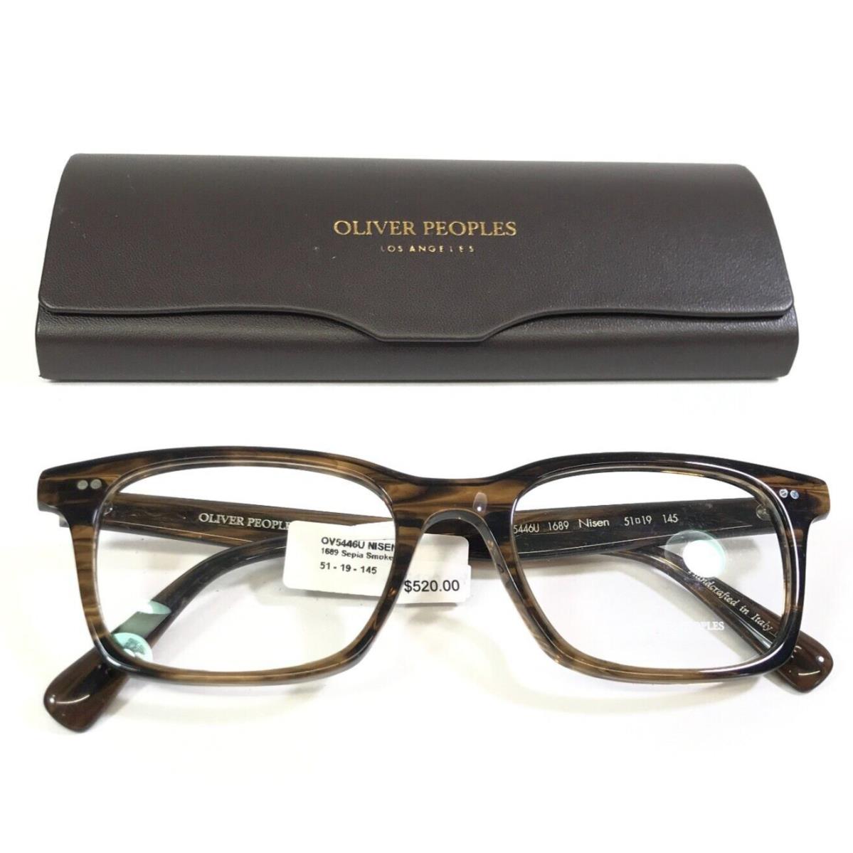 Oliver Peoples Eyeglasses Frames OV5446U 1689 Nisen Brown Sepia Smoke 51-19-145