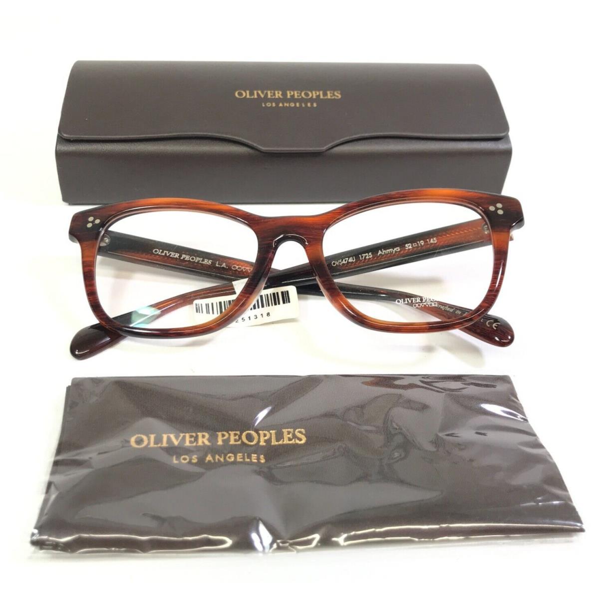 Oliver Peoples Eyeglasses Frames OV5474U 1725 Ahmya Red Tortoise Brown 52-19-145