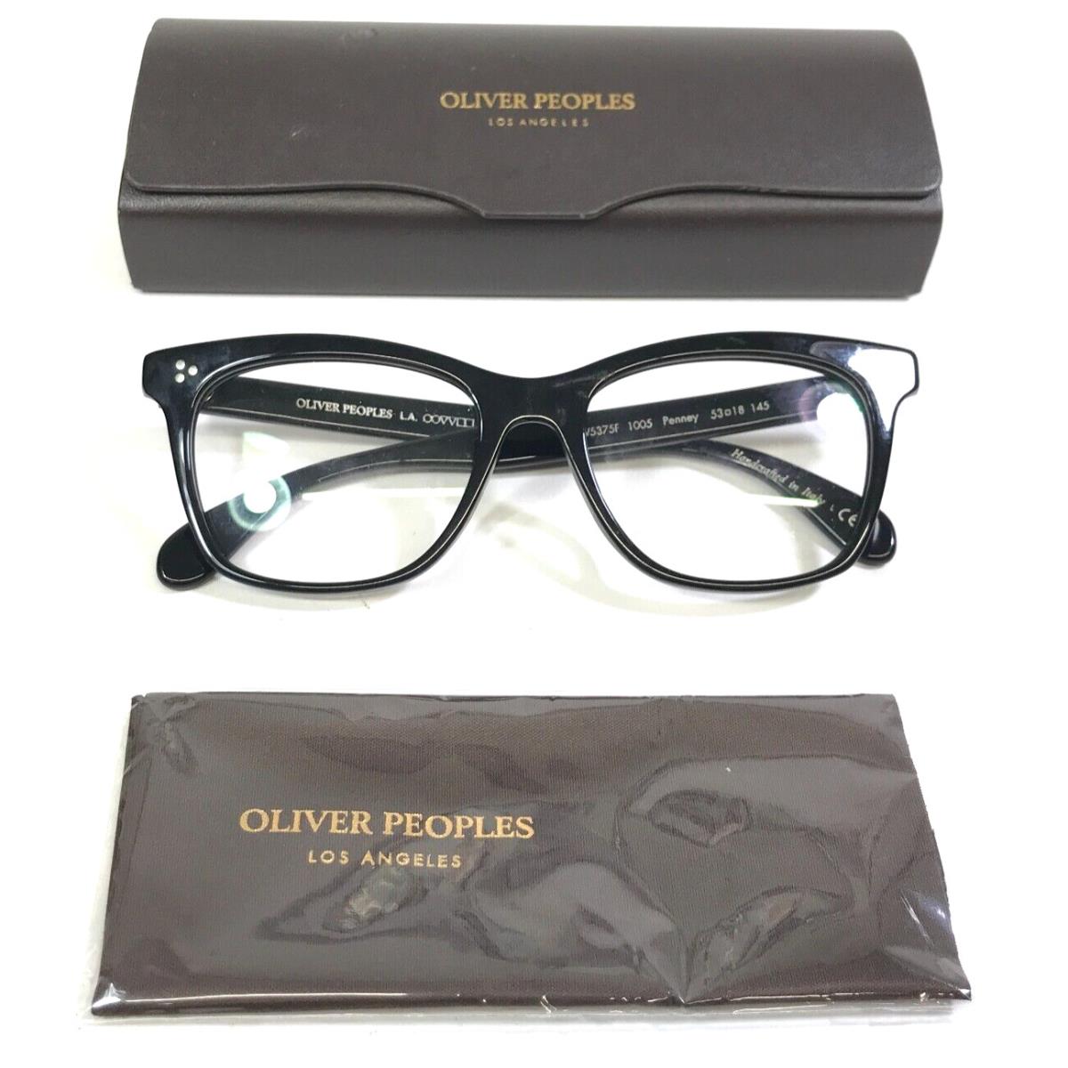 Oliver Peoples Eyeglasses Frames OV5375F 1005 Penney Black Cat Eye 53-18-145