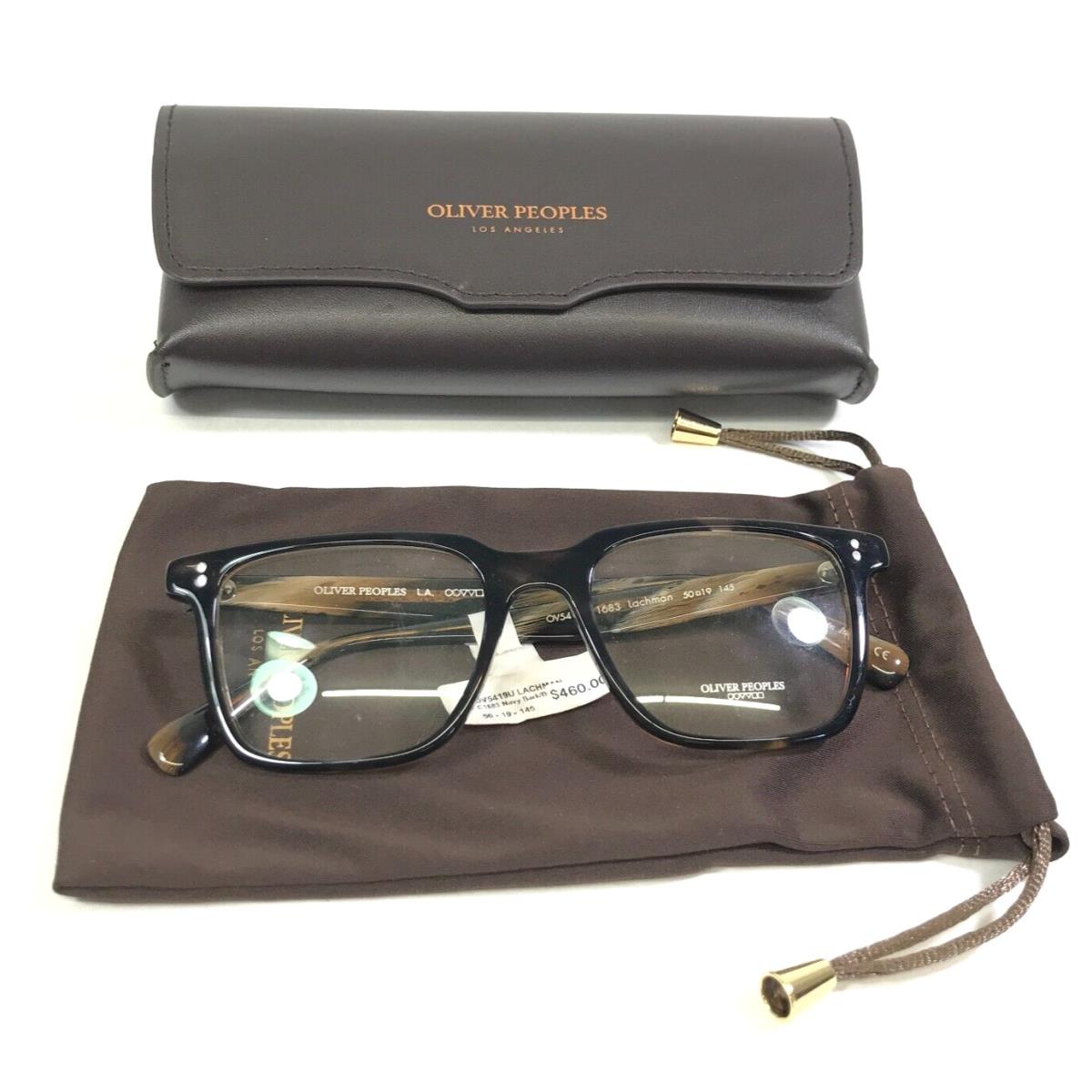 Oliver Peoples Eyeglasses Frames OV5419U 1683 Lachman Navy Blue Brown 50-19-145