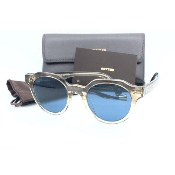 Oliver Peoples Irven OV5378SU 164780 Military Vsb Round Sunglasses Blue Lenses