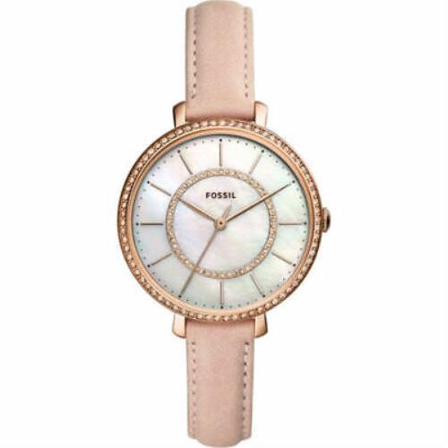 Fossil Women Jocelyn Three-hand Blush Leather Watch ES4455