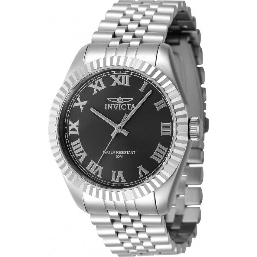 Invicta Men`s Watch Specialty Black Dial Stainless Steel Bracelet Quartz 47396