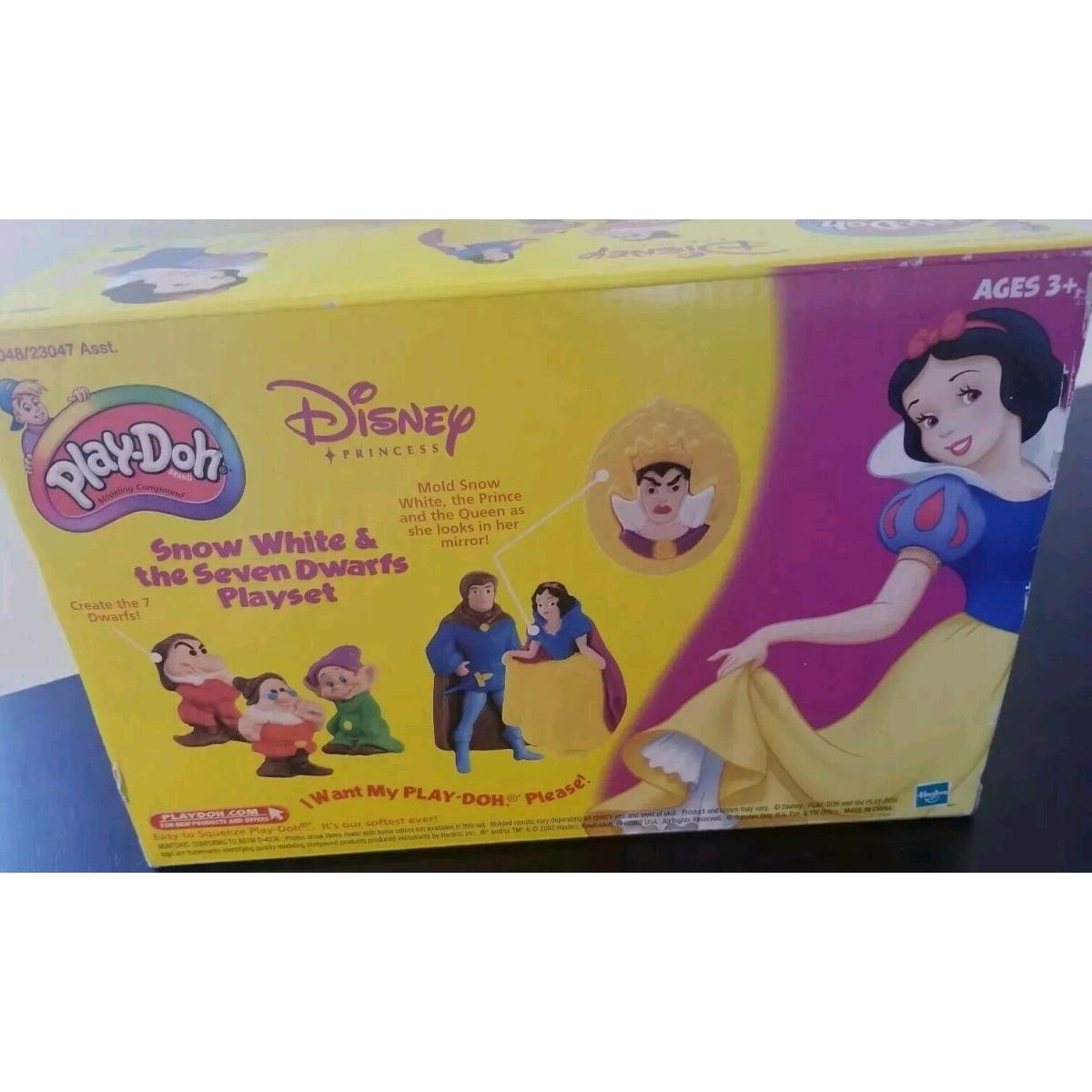 2002 Play-doh Disney Snow White Seven Dwarfs Bundle Hasbro Vintage