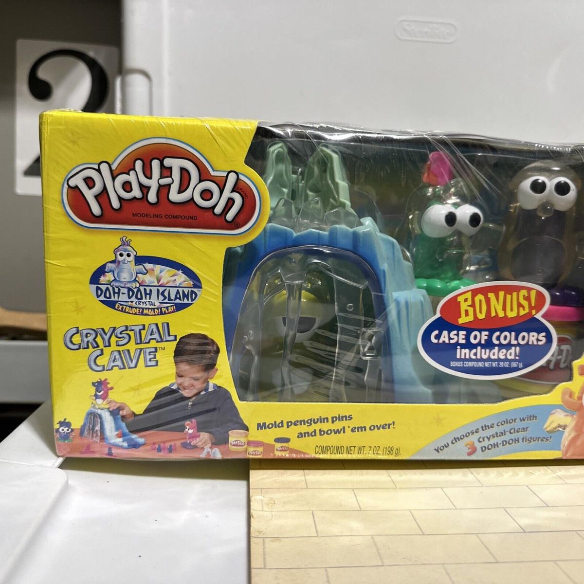 Vintage 2004 Hasbro Play-doh Doh-doh Island Crystal Cave Bonus Case Of Colors OG