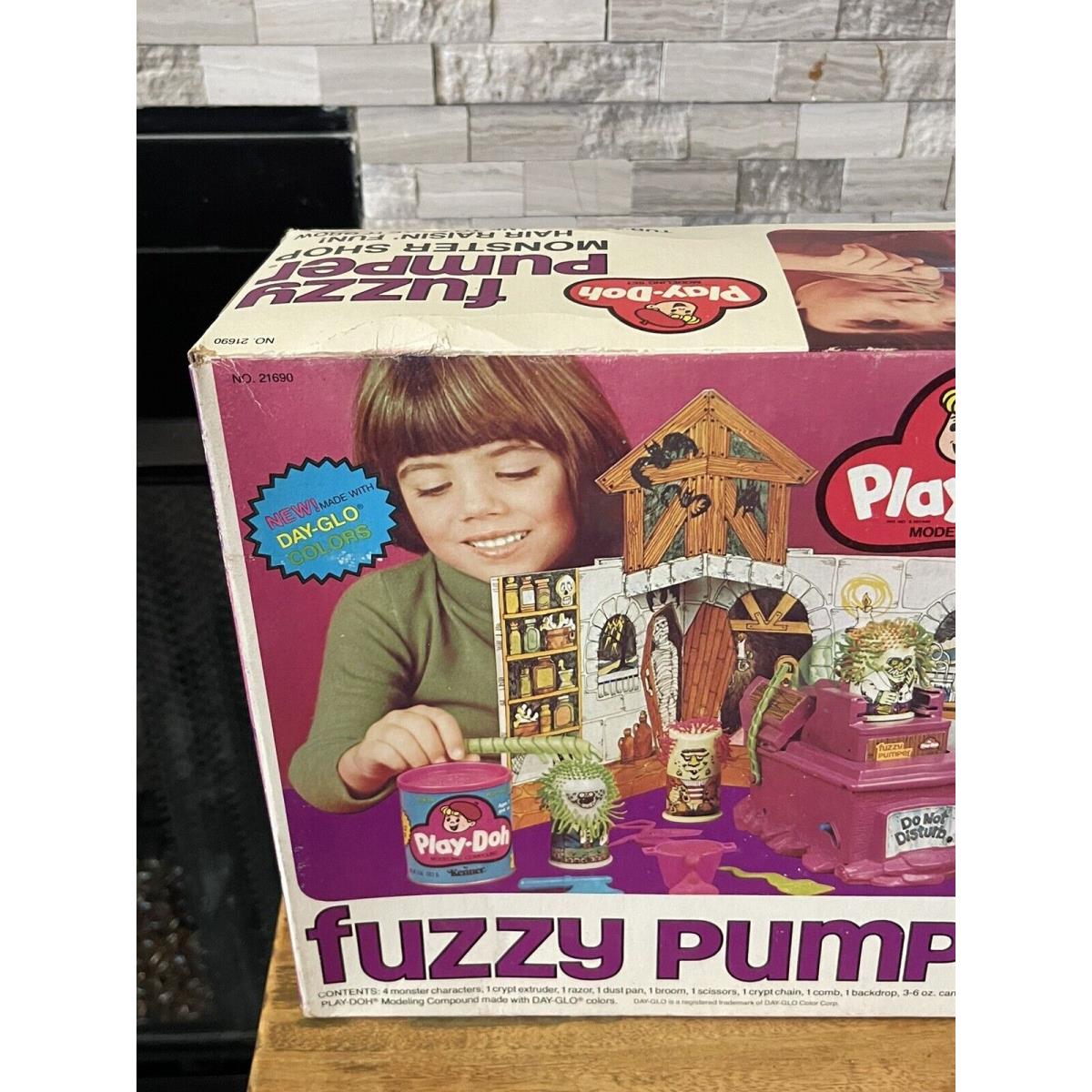 /sealed Play-doh Fuzzy Pumper Monster Shop Day Glow 1980 Rare Vintage