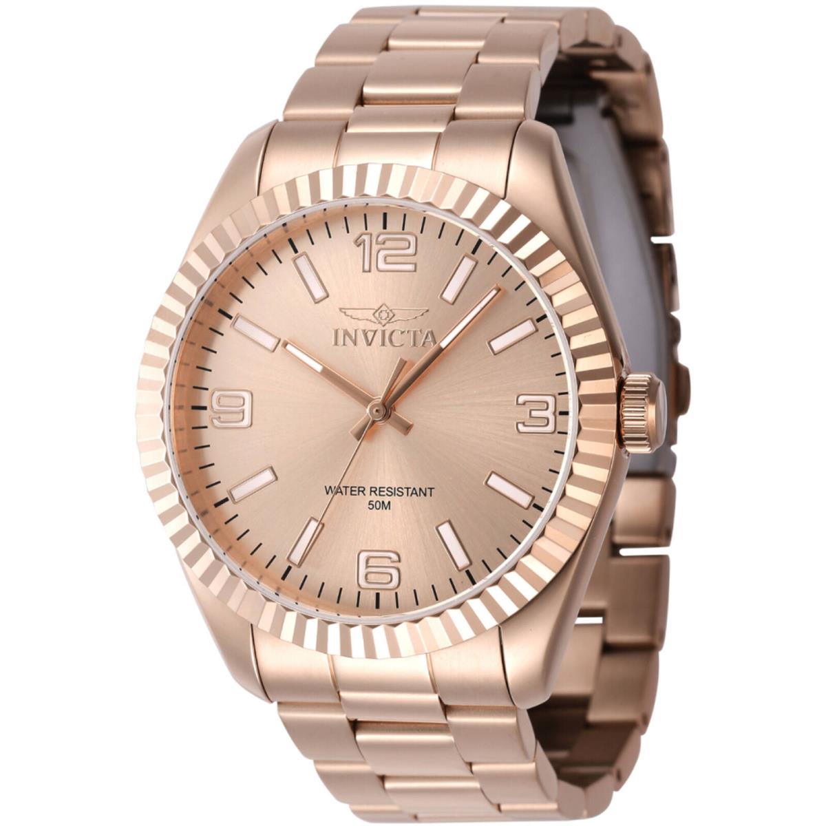 Invicta Men`s Watch Specialty Quartz Rose Gold IP Stainless Steel Bracelet 47462