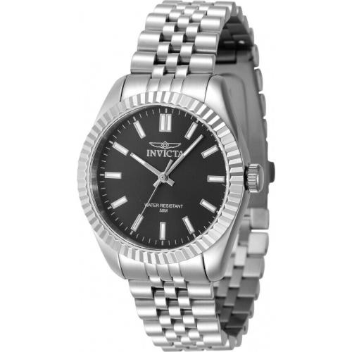 Invicta Women`s Watch Specialty Black Dial Silver Steel Bracelet Quartz 47494