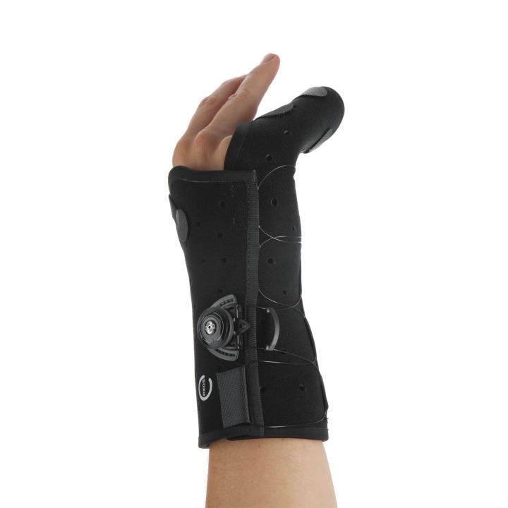 Boxer Fracture Brace Djo Exos Thermoformable Polymer Right Hand Black Large