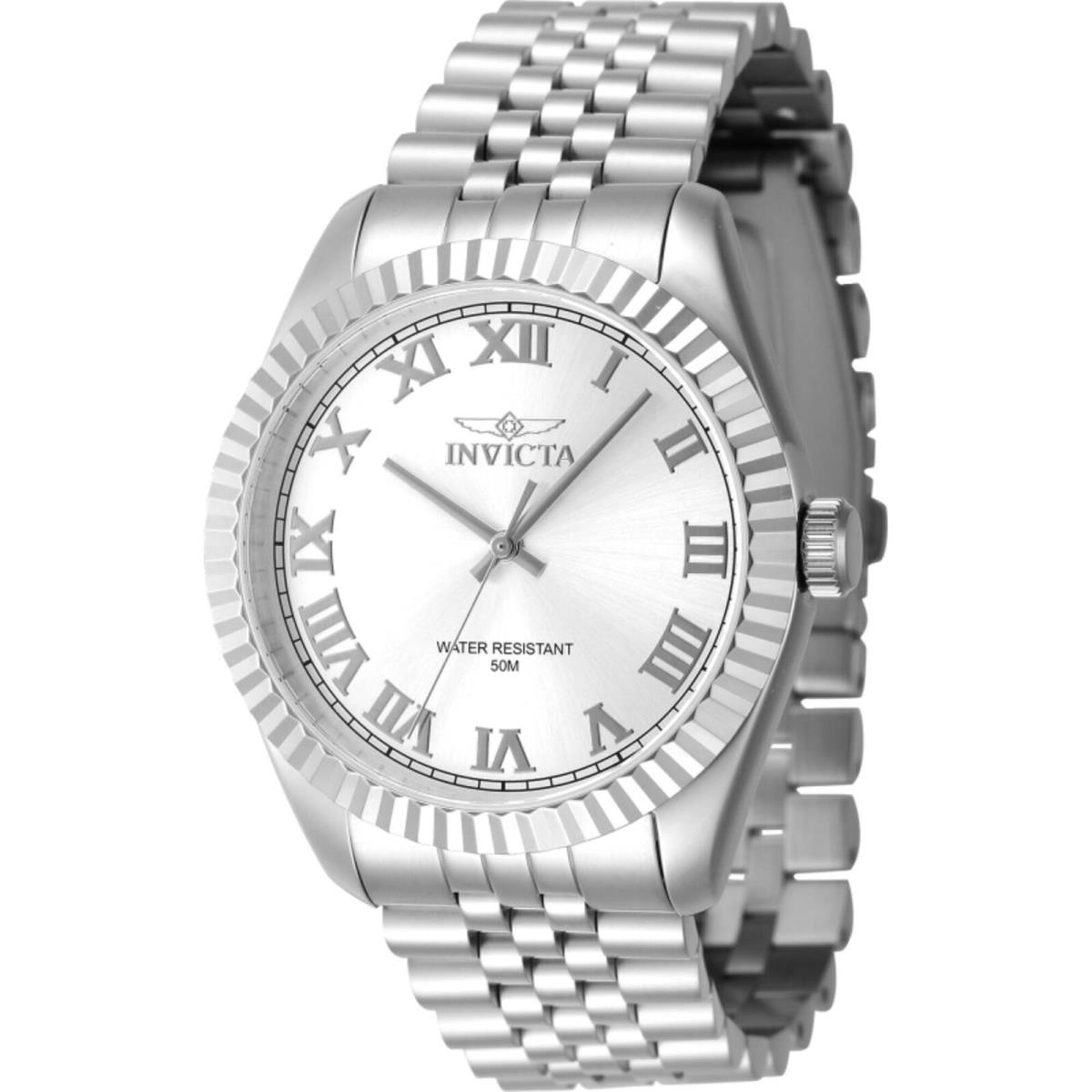 Invicta Men`s Watch Specialty Silver Dial Stainless Steel Bracelet Quartz 47397 - Dial: Silver, Band: Silver