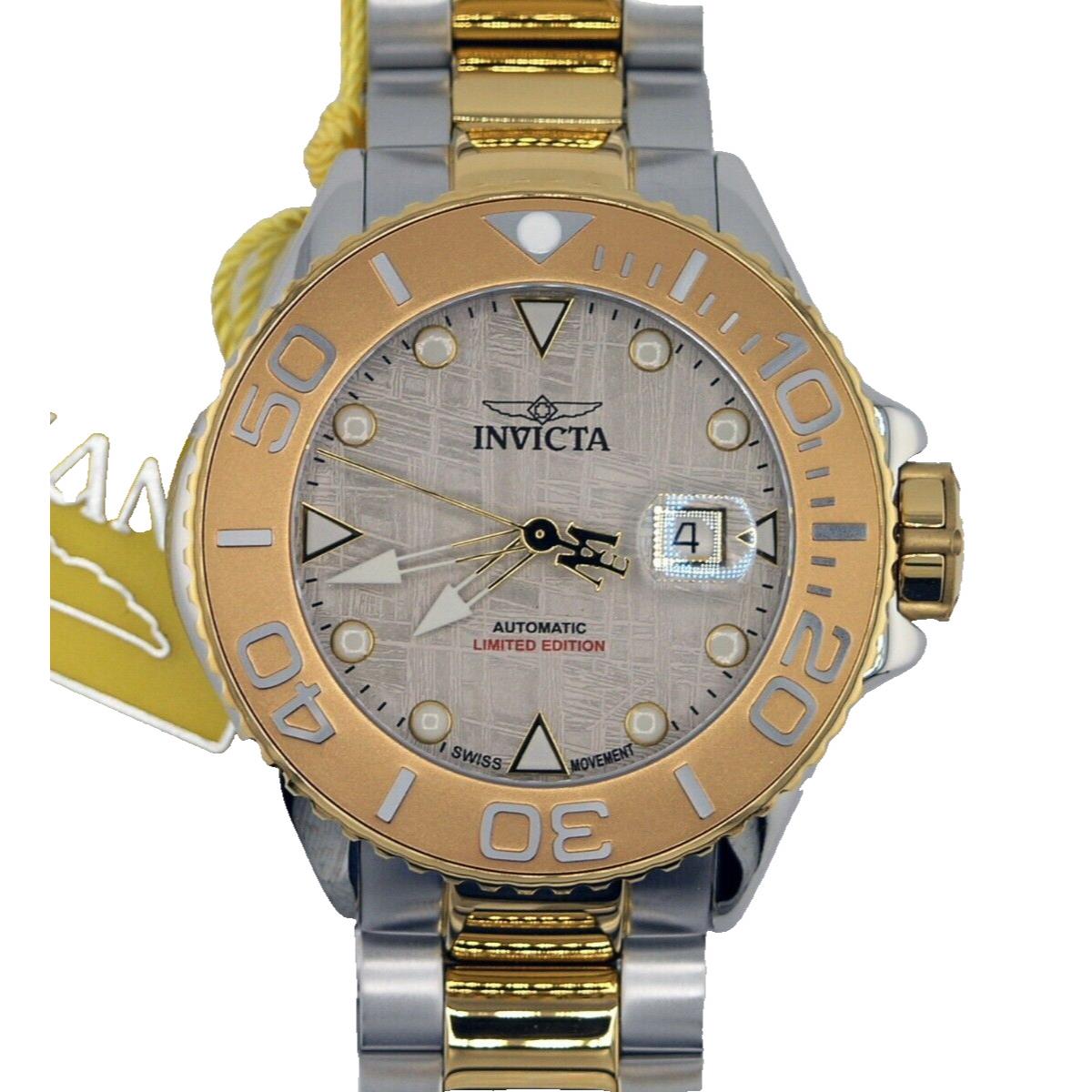 Invicta 47153 Swiss Automatic Eta 2824 Masterpiece Meteorite Dial Ltd 52MM