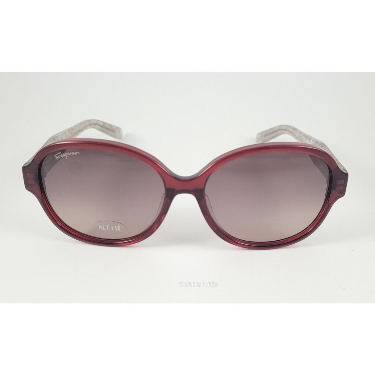 Salvatore Ferragamo Sunglasses SF885SA Color 613 Red Size 57 Round Women`s