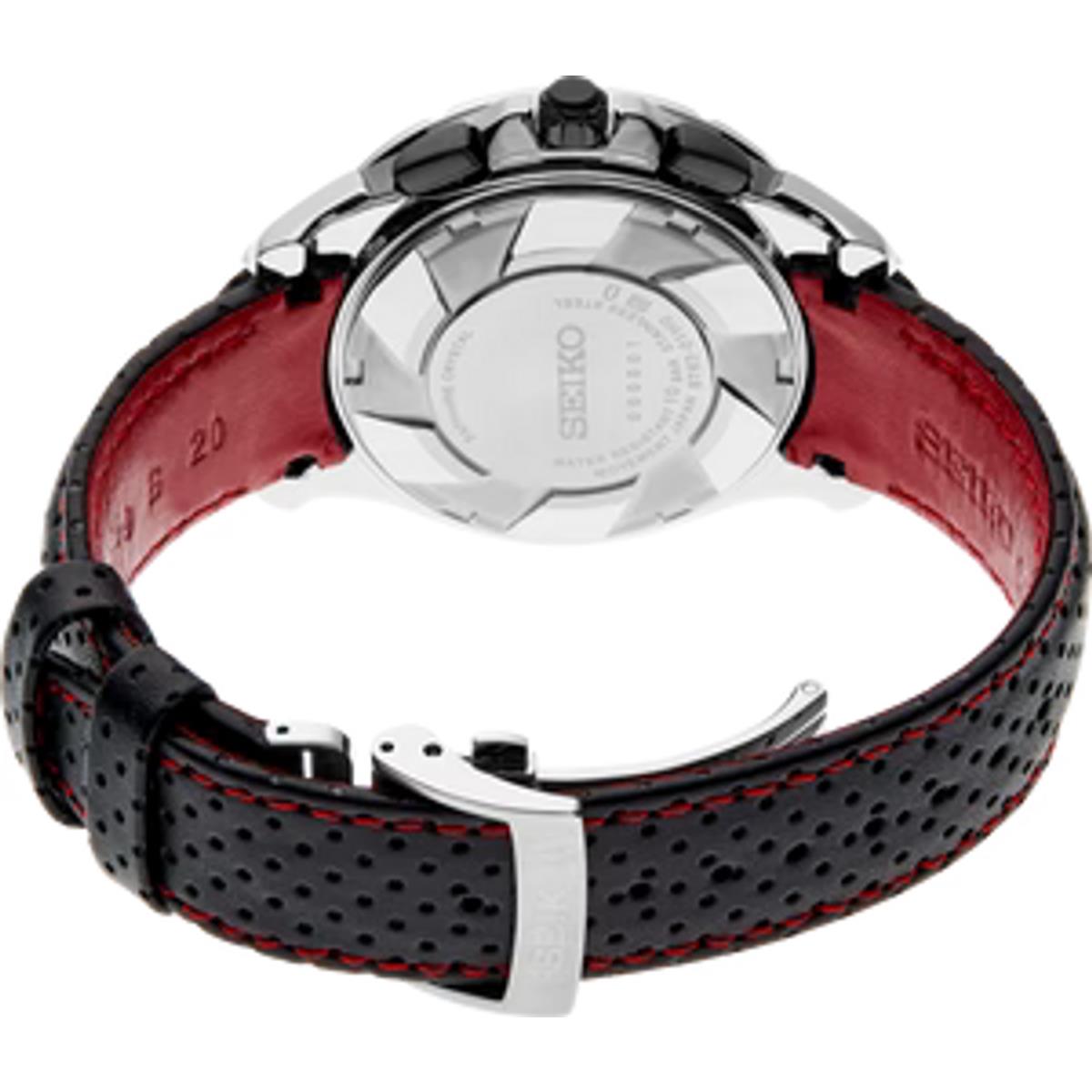 Seiko SSB435 Coutura Chronograph Red Dial Steel 43mm Quartz Watch