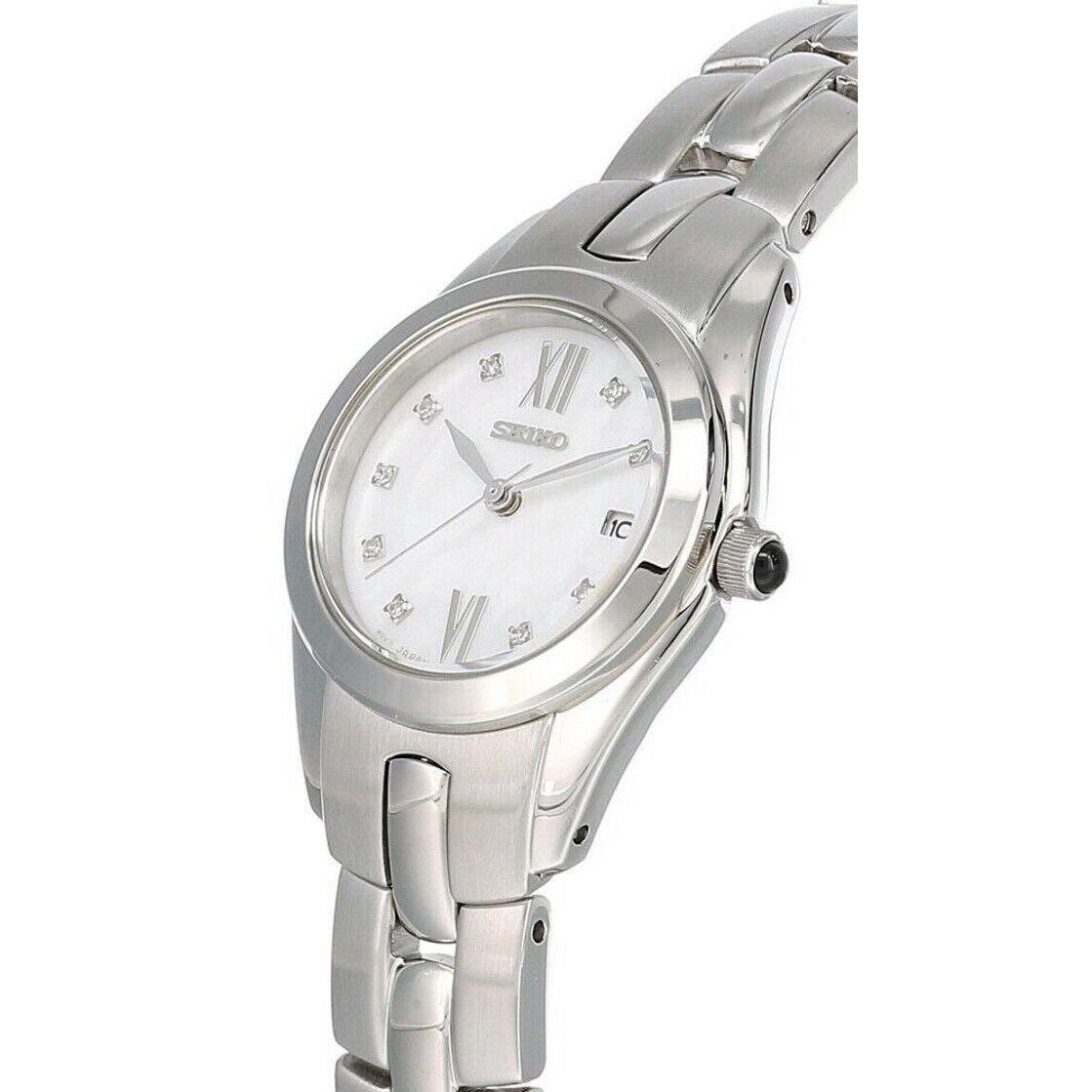 Seiko Mop Dial Silver-tone SS Bracelet Women`s Watch SXDB85