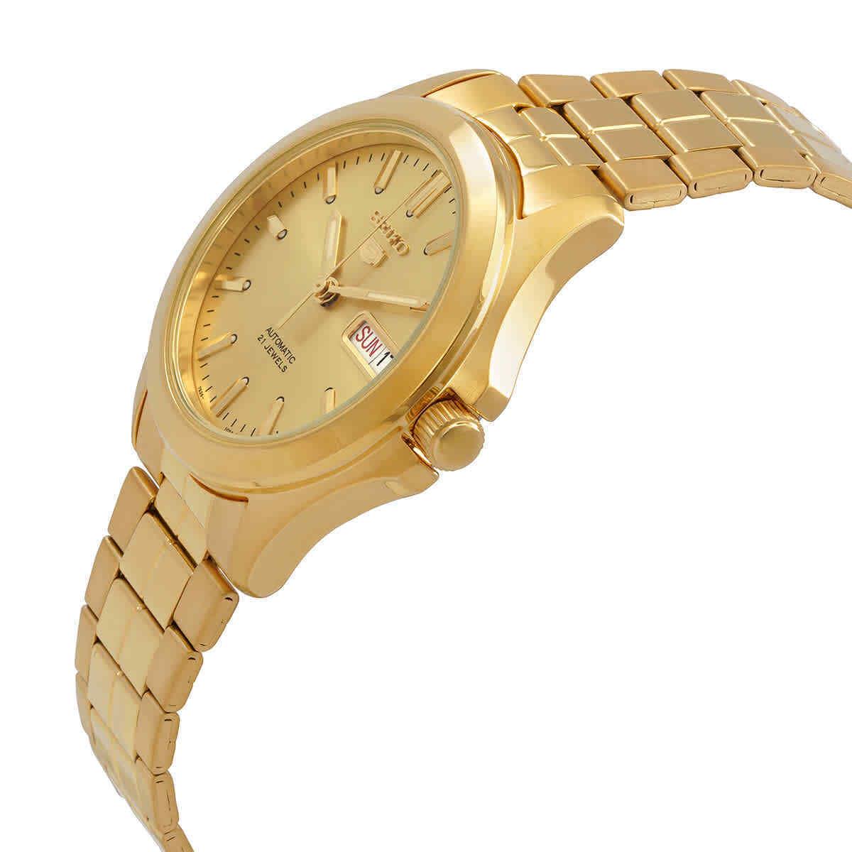 Seiko 5 Automatic Gold Dial Men`s Watch SNKK98K1