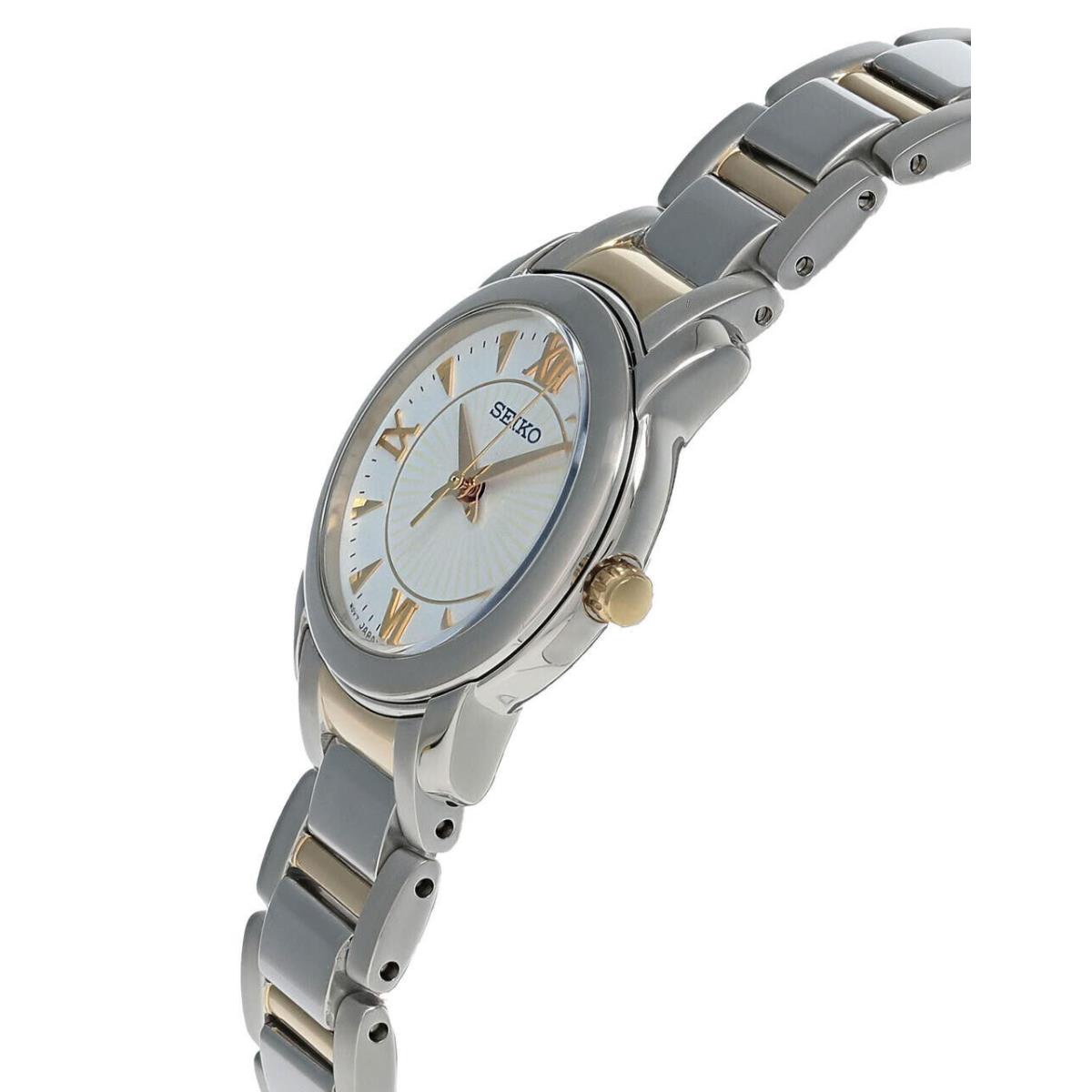 Seiko 26MM White Dial Two-tone SS Women`s Watch SXDC21P1